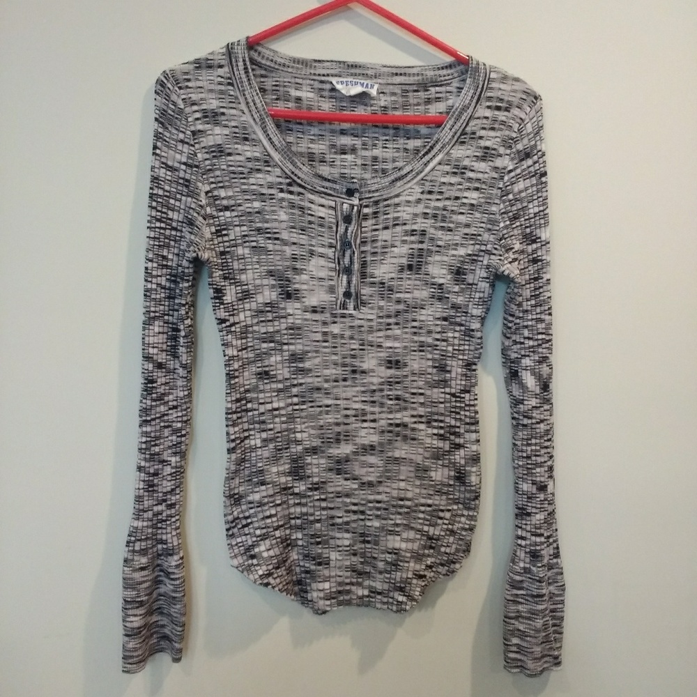 Black & White Knit Top